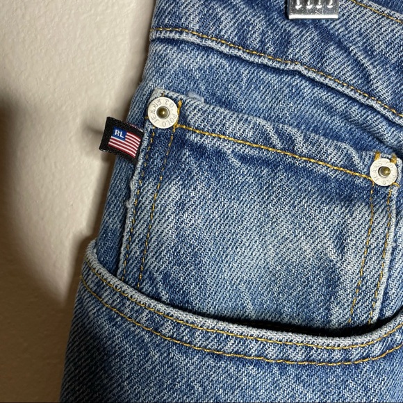 VTG Polo Ralph Lauren Banner Jeans Relaxed Leg Denim Blue Mens Sz 14x31 - Picture 3 of 7